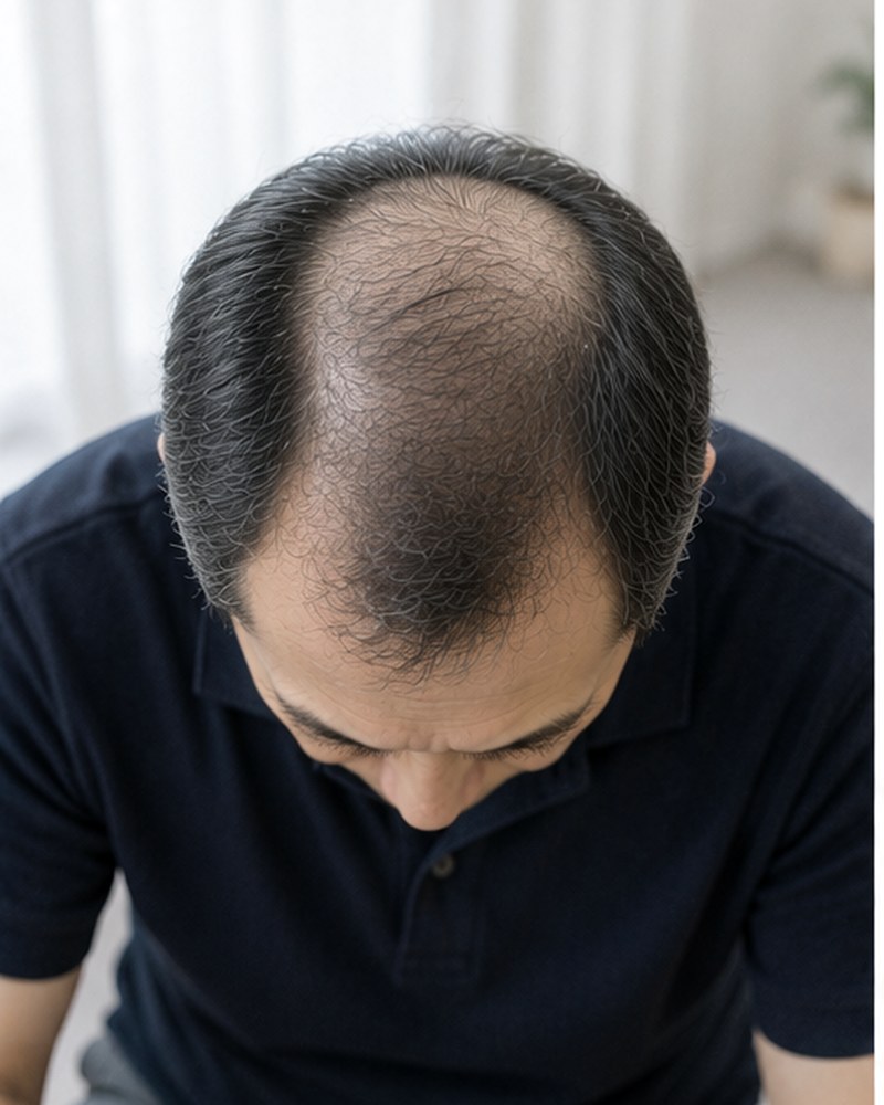 顶部稀疏